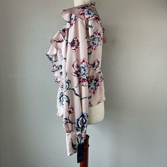 NWT RACHEL Rachel Roy Floral Blouse Top Size 10 - Picture 3 of 8